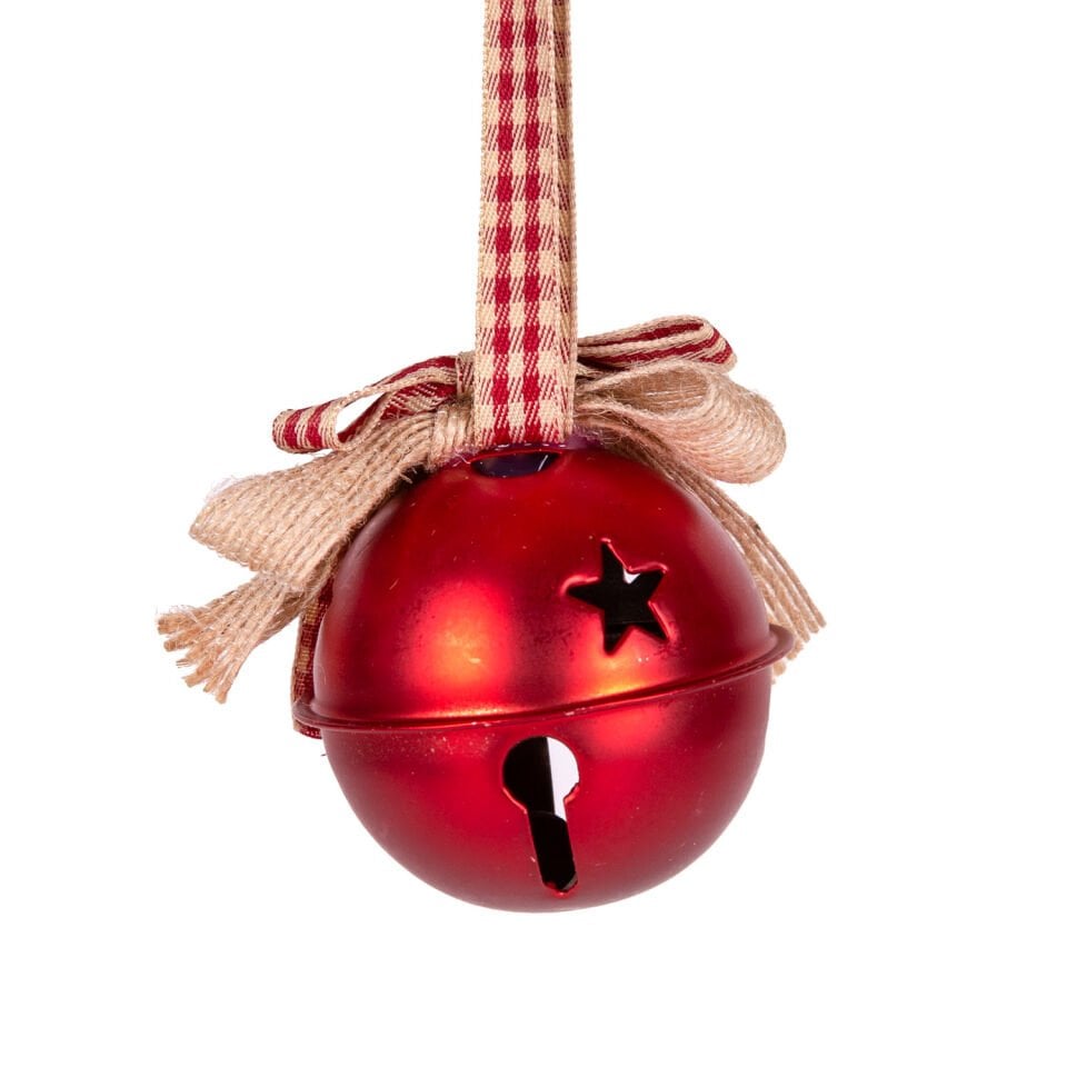 Yılbaşı Süsü, Yılbaşı Topu, Çan, Kırmızı - 5,5 cm